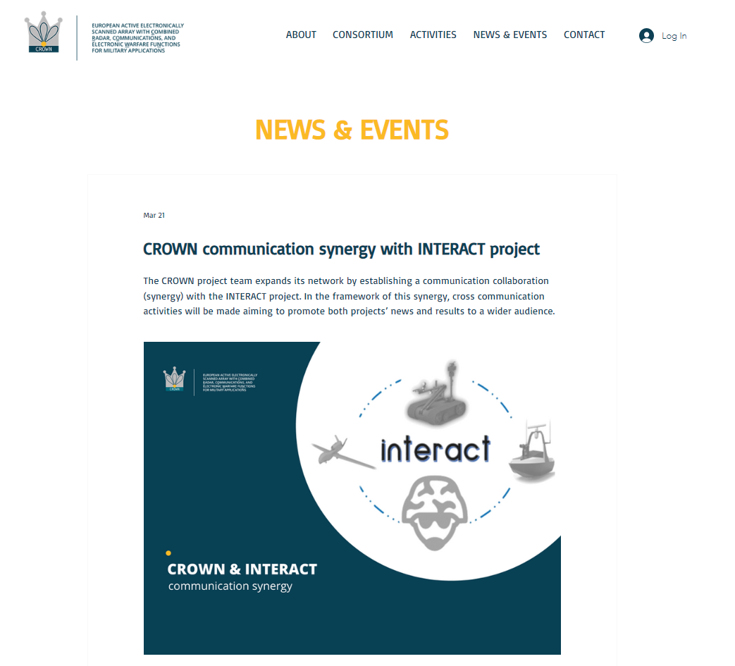 INTERACT is featured at CROWN PADR Website | News & Events Section